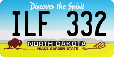 ND license plate ILF332