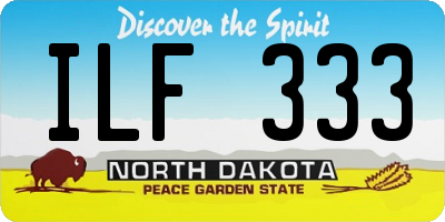 ND license plate ILF333