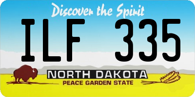 ND license plate ILF335