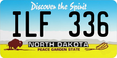 ND license plate ILF336