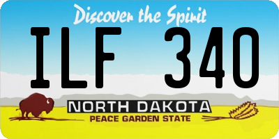 ND license plate ILF340