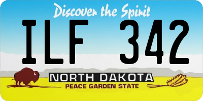 ND license plate ILF342
