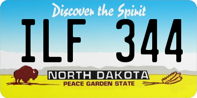 ND license plate ILF344