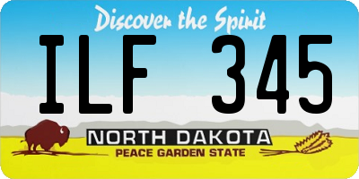 ND license plate ILF345