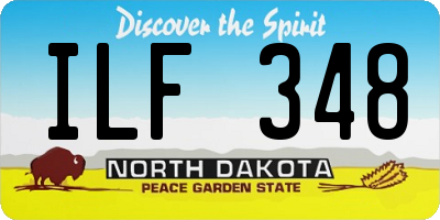 ND license plate ILF348
