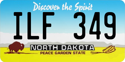 ND license plate ILF349