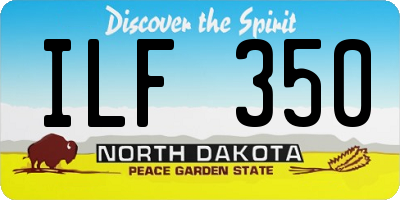ND license plate ILF350