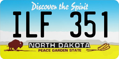 ND license plate ILF351