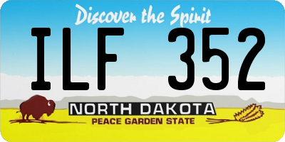 ND license plate ILF352