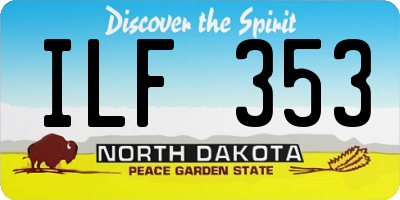 ND license plate ILF353