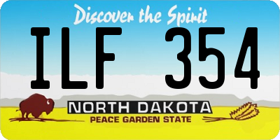 ND license plate ILF354