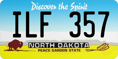ND license plate ILF357
