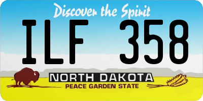 ND license plate ILF358
