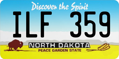 ND license plate ILF359