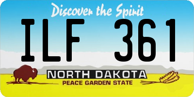 ND license plate ILF361