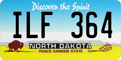 ND license plate ILF364