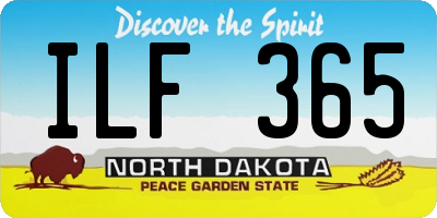 ND license plate ILF365