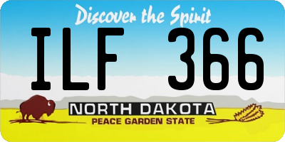 ND license plate ILF366