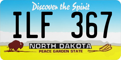 ND license plate ILF367