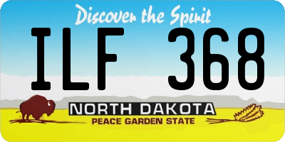 ND license plate ILF368
