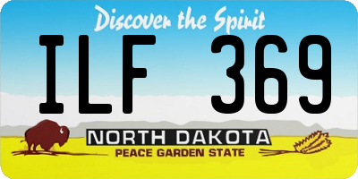 ND license plate ILF369