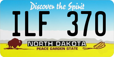 ND license plate ILF370