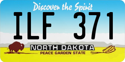 ND license plate ILF371