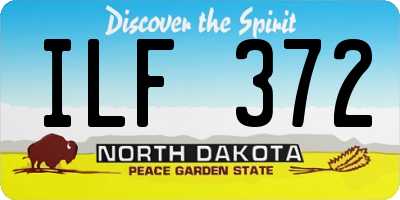 ND license plate ILF372