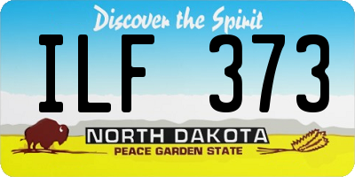 ND license plate ILF373
