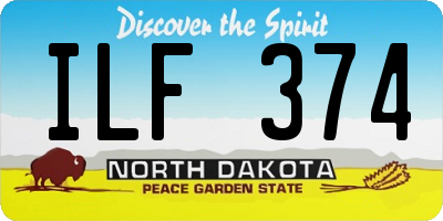 ND license plate ILF374