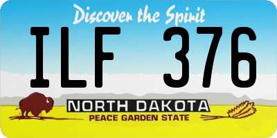 ND license plate ILF376
