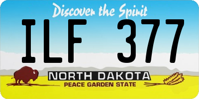ND license plate ILF377