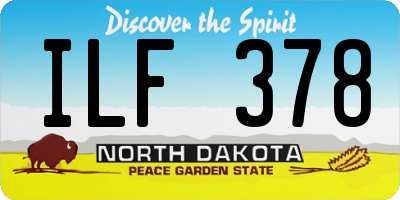 ND license plate ILF378
