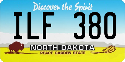ND license plate ILF380