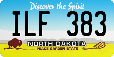 ND license plate ILF383