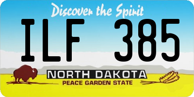 ND license plate ILF385
