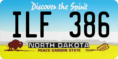 ND license plate ILF386