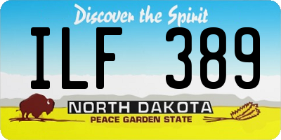ND license plate ILF389