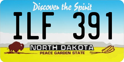 ND license plate ILF391