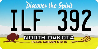 ND license plate ILF392
