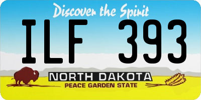 ND license plate ILF393