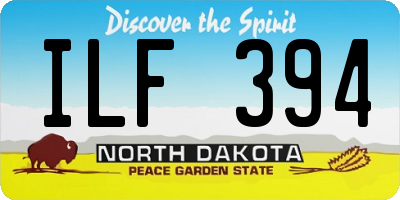 ND license plate ILF394