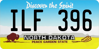 ND license plate ILF396