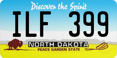 ND license plate ILF399