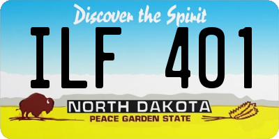 ND license plate ILF401
