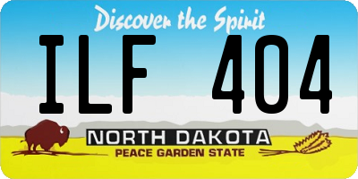 ND license plate ILF404