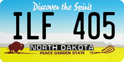 ND license plate ILF405