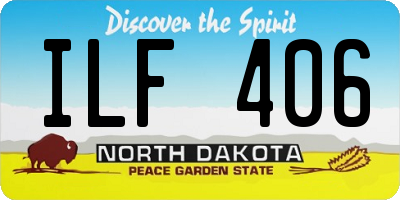 ND license plate ILF406