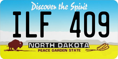 ND license plate ILF409