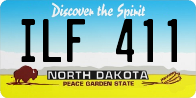 ND license plate ILF411